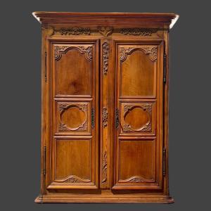 18th Century Walnut Wardrobe In Lyon