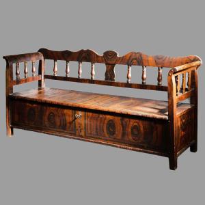 Large Polychrome Storage Bench 