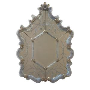 Venetian Mirror In Murano Glass 
