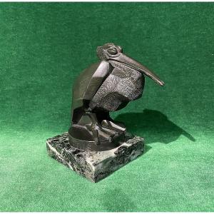 Pelican, Spelter Sculpture Signed L.artus