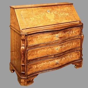 Curved Inlaid Desk 19th Century