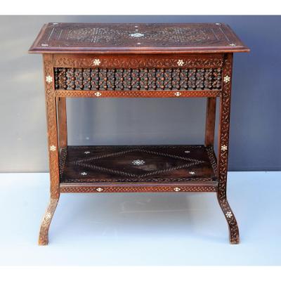 Serving Table With Two Trays Syrian Work Early 20th Century