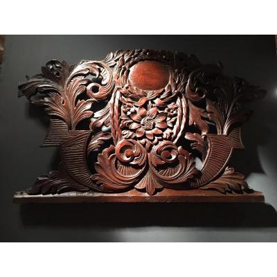 Sculpture Dessus De Porte Fin XVIIème