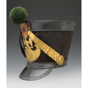 Shako Of The 119th Line Infantry Voltigeurs Regiment, Type 1812, First Empire.