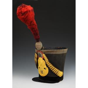 Officer's Shako Of The 11th Infantry Regiment, Model 1830, July Monarchy.