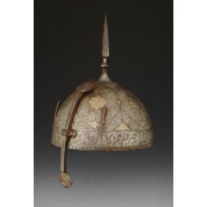 Oriental Archer's Helmet, Known As Kulah Khud, Ottoman Empire, 19th Century. 