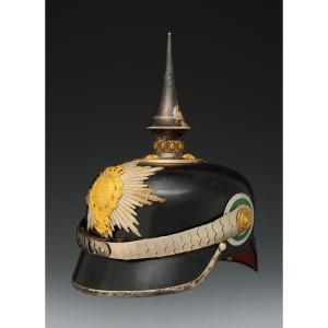 Saxon Veterinary Officer's Spiked Helmet, Sachsen Pickelhaube Für Offiziere