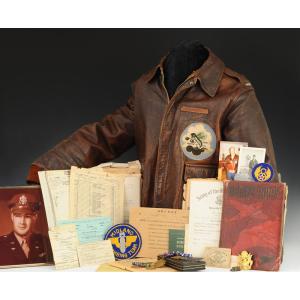 Us A2 Jacket Of A Pilot Who Participated In The Preparatory Bombs Of D-day