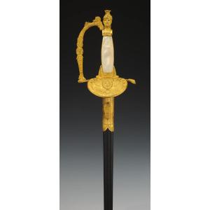 épée De Distinction De l'école Des Pages Given By The King To Monsieur Ademar De Gain Montaignac