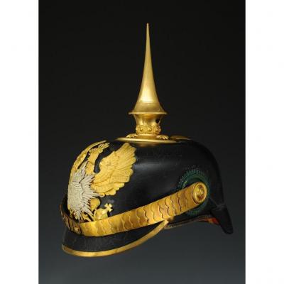 Helmet Pointed Officer Of The Duchy Of Anhalt From The 93rd Infantry Regiment, Anhalt Pickelhaube