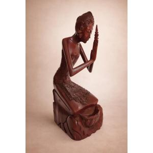 Indonesia, Bali Circa 1950, Wooden Statue 