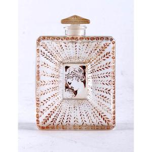 1925 René Lalique - Perfume Bottle La Belle Saison Glass With Sepia Patina For Houbigant