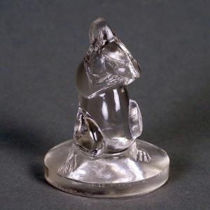 1925 René Lalique - Seal Stamp Souris Mouse Clear Glass