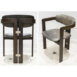 Pair Of Pamplona Armchairs Chairs By Savini - Pozzi Edition