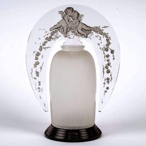 1920 René Lalique - Night Lamp Amours Glass With Grey Patina