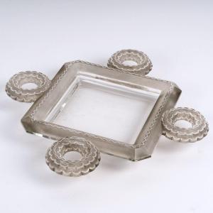 1944 René Lalique - Jardiniere Bowl Cluny Glass With Grey Patina