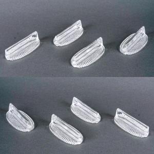 1932 René Lalique Set Of 8 Nippon Knife Rests Glass