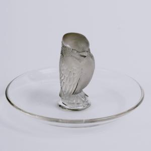 1931 René Lalique - Pintray Ashtray Rapace Glass With Grey Patina