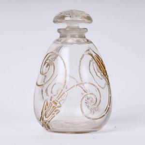1912 René Lalique - Perfume Bottle Capricornes Glass With Sepia Patina