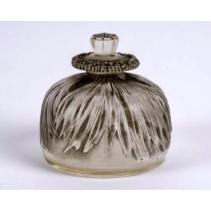 1910 René Lalique - Perfume Bottle Pavot Poppie Glass With Grey Patina
