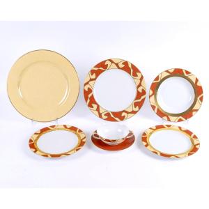 Puiforcat - Limoges Porcelain Tableware Kilim 61 Pieces