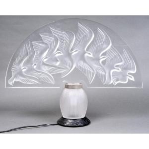 1990 Marie-claude Lalique - Lamp Hokkaido Crystal 