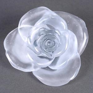 Daum France - Paperweight Decorative Flower Rose Passion Crystal