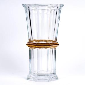 Baccarat - Vase Harcourt 1841 Crystal And Gold - Limited Edition