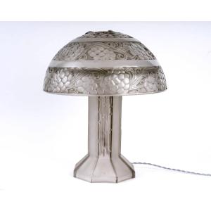 1926 René Lalique - Lamp Saint Vincent Glass With Grey Patina