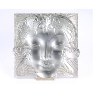 Lalique France - Decorative Panel Masque De Femme Crystal