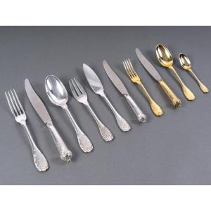 Puiforcat - Elysée Silver And Vermeil Menagère - 165 Pieces