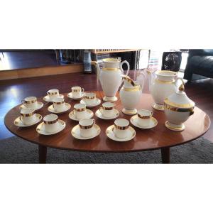 White Porcelain And Gold Coffee Service Empire Period