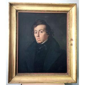 Romantic School Early 19th Century: Portrait Of An Elegant Man 1830 47 X 59 At Sight