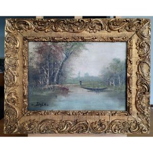 Ecole De Barbizon - Landscape XIX° Signed Dalo