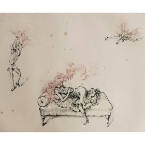 Hans Bellmer Eyelades Ciselees 12 1972 Etching Aquatint Signed N° 66/150