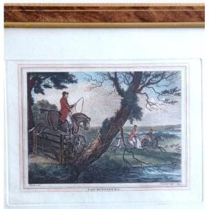 18th Original Engraving "fox Hunting P5" After Samuel Howitt Dated 1799