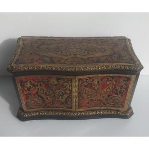 Vervelle Paris - Boulle Marquetry Tea Caddy On All Sides - Napoleon III