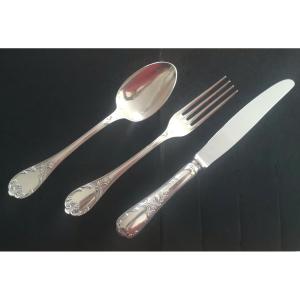 Christofle Cutlery Set - Marly - 36 Pieces In Perfect Condition