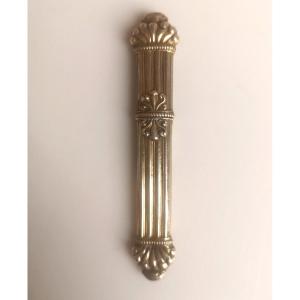 Empire-style Silver-gilt Needle Case With Palmettes And Fluting, Hare Hallmark 1819-1838