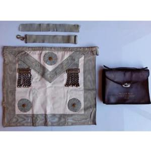 English Freemason's Apron And Satchel – Lodge Of True Friendship No. 160 – London