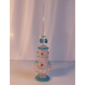 Miniature Lamp In Spun Glass From Nevers, 19th Century - Very Good Condition