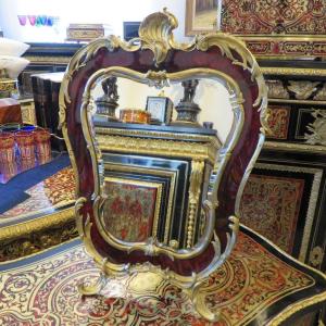 Louis XV Mirror With Boulle Marquetry Frame, Napoleon III Period