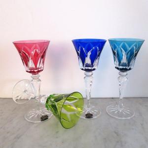 Glass Hock  Roemer Camargue Wine Glass In Saint Louis Crystal Overlay