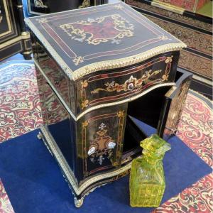 Ouraline Crystal Liqueur Cellar In Boulle Marquetry From The Napoleon III Period