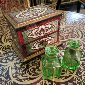 Fragancy Box In Boulle Marquetry On All Sides From The Napoleon III Period