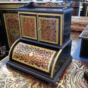 Tea Caddy In Marquetry Boulle Napoleon III Period 19th