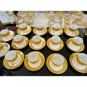 1 Cup With Under Cup Limoges Porcelain Coffee Thistle Gold Haviland