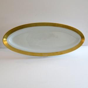 Fish Platter In Porcelaine Of Limoges Thistle Gold Haviland