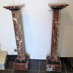 Pair Of Marble Columns From The Napoleon III Period 19th Century