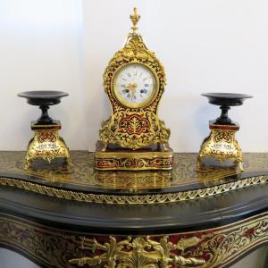 Cartel Clock On A 45cm Withbase In  Boulle Marquetry Napoleon III Period